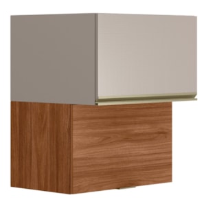 Armario Aereo Basculante 2P 60 cm MDF Proenca Nogueira Nude Prime Demartez