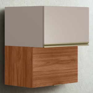 Armario Aereo Basculante 2P 60 cm MDF Proenca Nogueira Nude Prime Demartez