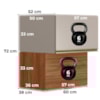 Armario Aereo Basculante 2P 60 cm MDF Proenca Nogueira Nude Prime Demartez
