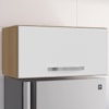 Armario Aereo Basculante 60cm Amendoa Branco REAJL Moveis