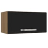Armario Aereo Basculante 60cm Amendoa Preto REAJL Moveis
