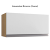 Armario Aereo Basculante 60cm Andreia Amendoa Branco REAJL Moveis