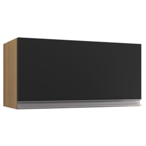 Armario Aereo Basculante 60cm Andreia Amendoa Preto REAJL Moveis