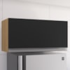 Armario Aereo Basculante 60cm Andreia Amendoa Preto REAJL Moveis