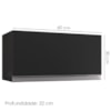 Armario Aereo Basculante 60cm Andreia Preto REAJL Moveis