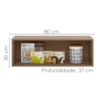 Armario Aereo Basculante 80 cm 1 Porta Etna Carvalho Oak Off White POLIMAN