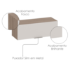 Armario Aereo Basculante 80 cm 1 Porta Etna Carvalho Oak Off White POLIMAN