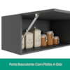 Armario Aereo Basculante 80 cm 1 Porta Etna Grafite POLIMAN