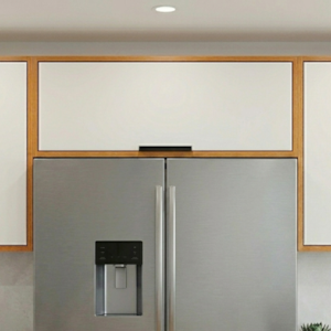 Armario Aereo Basculante 80 cm 1 Porta Ravena Freijo Off Acetinado POLIMAN