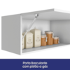 Armario Aereo Basculante 80 cm 1 Porta Unna Branco POLIMAN