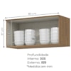 Armario Aereo Basculante 80 cm MDP Requinte C633 Nature Areia Henn