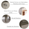 Armário Aéreo Basculante e Balcão Com Tampo MDF 60 cm Connect Duna Cristal Henn
