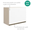 Armario Aereo Basculante MDF 60 cm Kali 166771 Bianco TOQ Branco Nicioli