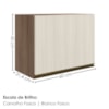 Armario Aereo Basculante MDF 60 cm Kali 166771 Carvalho TOQ Bianco Nicioli