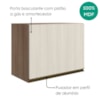 Armario Aereo Basculante MDF 60 cm Kali 166771 Carvalho TOQ Bianco Nicioli