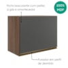 Armario Aereo Basculante MDF 60 cm Kali 166771 Carvalho TOQ Chumbo Nicioli