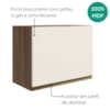 Armario Aereo Basculante MDF 60 cm Kali 166771 Carvalho TOQ Off White Nicioli