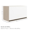 Armario Aereo Basculante MDF 80 cm Kali 166801 Bianco TOQ Branco Nicioli