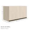Armario Aereo Basculante MDF 80 cm Kali 166801 Bianco TOQ Nicioli