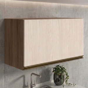 Armario Aereo Basculante MDF 80 cm Kali 166801 Carvalho TOQ Bianco Nicioli