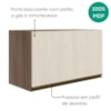 Armario Aereo Basculante MDF 80 cm Kali 166801 Carvalho TOQ Bianco Nicioli