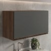 Armario Aereo Basculante MDF 80 cm Kali 166801 Carvalho TOQ Chumbo Nicioli