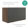 Armario Aereo Basculante MDF 80 cm Kali 166801 Carvalho TOQ Chumbo Nicioli