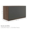 Armario Aereo Basculante MDF 80 cm Kali 166801 Carvalho TOQ Chumbo Nicioli