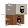 Armario Aereo Basculante Ripado 2P 60 cm MDF Proenca Nogueira Nude Prime Demartez