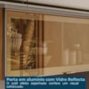 Armario Aereo Basculante Vidro 2P 60 cm MDF Proenca Nogueira Carbono Prime Demartez