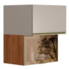 Armario Aereo Basculante Vidro 2P 60 cm MDF Proenca Nogueira Nude Prime Demartez