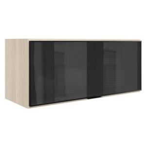 Armario Aereo Basculante Vidro MDF 80 cm Kali 163414 Bianco TOQ Nicioli