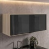 Armario Aereo Basculante Vidro MDF 80 cm Kali 163414 Bianco TOQ Nicioli