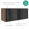 Armario Aereo Basculante Vidro MDF 80 cm Kali 163414 Carvalho TOQ Nicioli