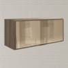 Armario Aereo Basculante Vidro MDF 80 cm Kali 1634161 Carvalho Toq Nicioli