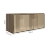Armario Aereo Basculante Vidro MDF 80 cm Kali 1634161 Carvalho Toq Nicioli