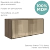 Armario Aereo Basculante Vidro MDF 80 cm Kali 1634161 Carvalho Toq Nicioli