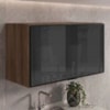Armario Aereo Basculante Vidro MDF 80 cm Kali 166804 Carvalho TOQ Nicioli