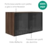 Armario Aereo Basculante Vidro MDF 80 cm Kali 166804 Carvalho TOQ Nicioli