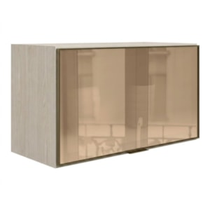 Armario Aereo Basculante Vidro MDF 80 cm Kali 1668061 Bianco TOQ Nicioli
