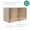 Armario Aereo Basculante Vidro MDF 80 cm Kali 1668061 Bianco TOQ Nicioli