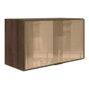Armario Aereo Basculante Vidro MDF 80 cm Kali 1668061 Carvalho TOQ Nicioli