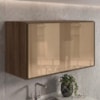 Armario Aereo Basculante Vidro MDF 80 cm Kali 1668061 Carvalho TOQ Nicioli