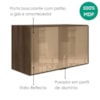 Armario Aereo Basculante Vidro MDF 80 cm Kali 1668061 Carvalho TOQ Nicioli
