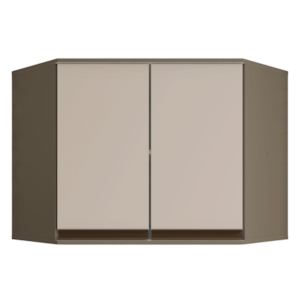 Armario Aereo Canto Obliquo 2 Portas MDF 79 cm Connect C57 Duna Cristal Henn