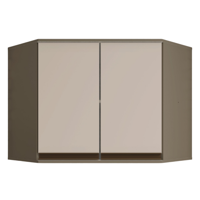 Armario Aereo Canto Obliquo 2 Portas MDF 79 cm Connect C57 Duna Cristal Henn