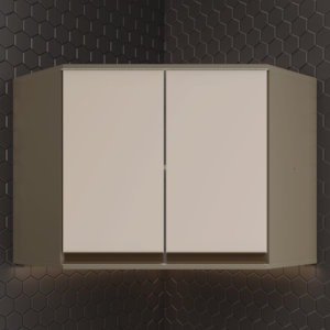 Armario Aereo Canto Obliquo 2 Portas MDF 79 cm Connect C57 Duna Cristal Henn