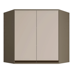 Armario Aereo Canto Obliquo 2 Portas MDF 83 cm Connect C57 Duna Cristal Henn