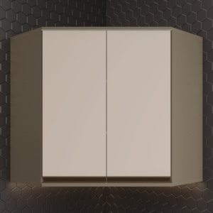 Armario Aereo Canto Obliquo 2 Portas MDF 83 cm Connect C57 Duna Cristal Henn