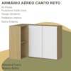 Armario Aereo Canto Reto 02 Portas 2002106 Atacama Branco ARMoveis